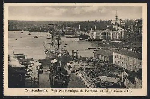 AK Constantinople, Vue Panoramique de l`Arsenal et de la Corne d`Or