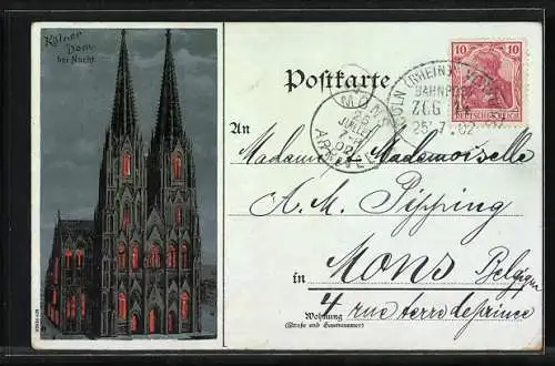 Künstler-AK Köln a. Rh., Kölner Dom