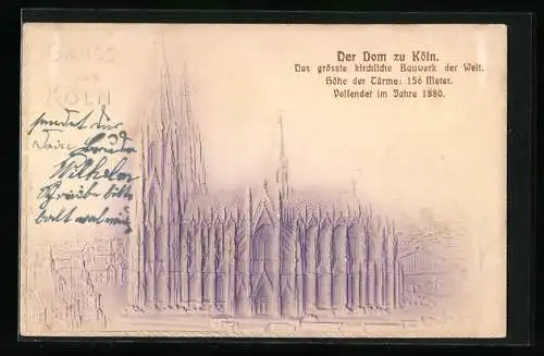 Präge-Künstler-AK Köln, Der Dom