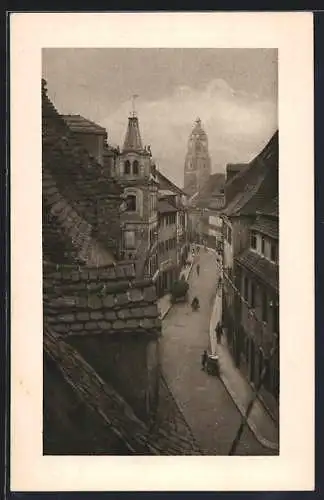 AK Meissen, Burggasse und Altstadt