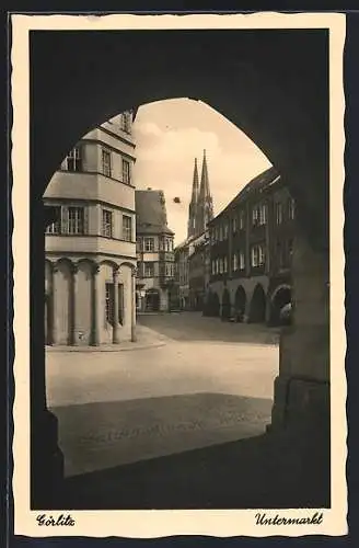 AK Görlitz, Partie am Untermarkt