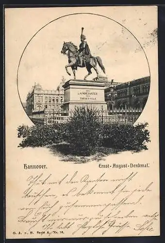 AK Hannover, Ernst-August-Denkmal