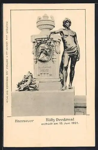 AK Hannover, Hölty-Denkmal enthüllt 1901