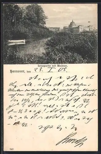 AK Hannover, Leinepartie mit Museum