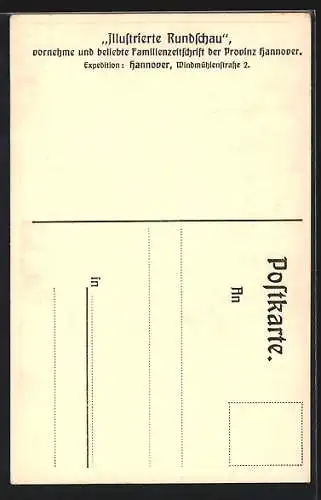 Künstler-AK Hannover, Alte Häuser an der Leine