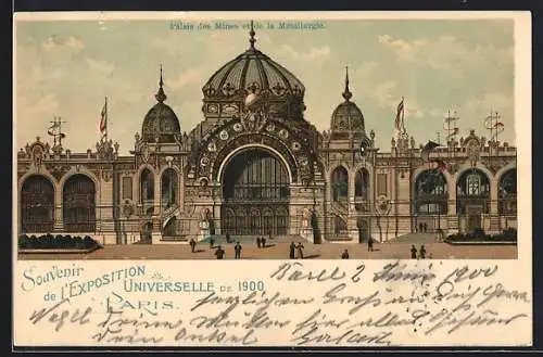 Lithographie Paris, Exposition universelle de 1900, Palais des Mines et del la Metallurgie