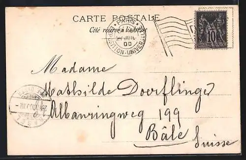 Künstler-AK Paris, Exposition 1900, au Village Suisse, Chalet d`Effrektikon, Ausstellung