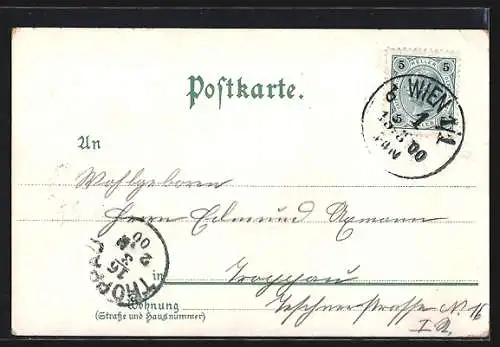 Lithographie Paris, Exposition universelle de 1900, Palais du Mobilier et des Industries diverses