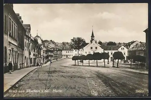 AK Elterlein, Strassenpartie am Markt