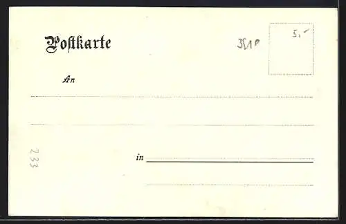 AK Cham, Teilansicht mit Kirche