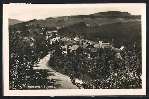 AK Rodishain /Südharz, idyllische Ortspartie