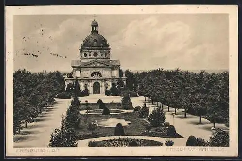 AK Freiburg i. Br., Die Friedhof-Kapelle