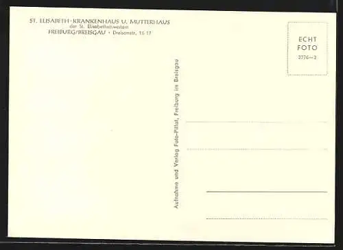 AK Freiburg /Breisgau, St. Elisabeth-Krankenhaus und Mutterhaus