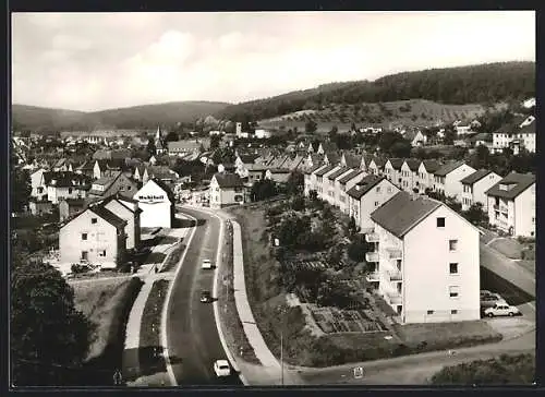 AK Höchst im Odenwald, Ortsansicht mit der Schulstrasse