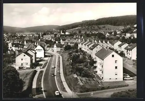 AK Höchst im Odenwald, Teilansicht mit der Schulstrasse aus der Vogelschau