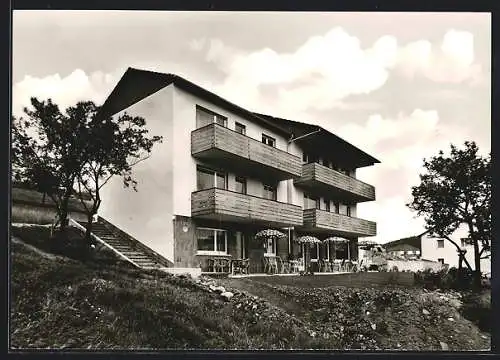 AK Unter-Mossau /Odw., Pension-Terrassencafé Heubeck v. Karl Heubeck