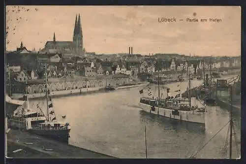 AK Lübeck, Partie am Hafen