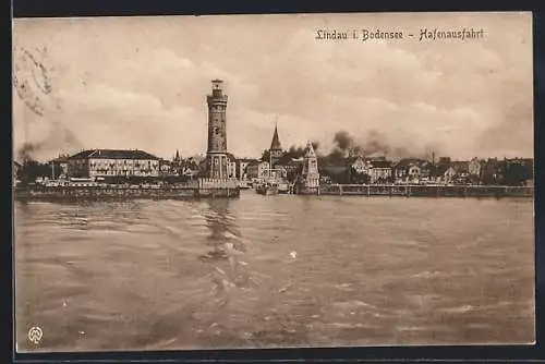 AK Lindau i. Bodensee, Hafenausfahrt