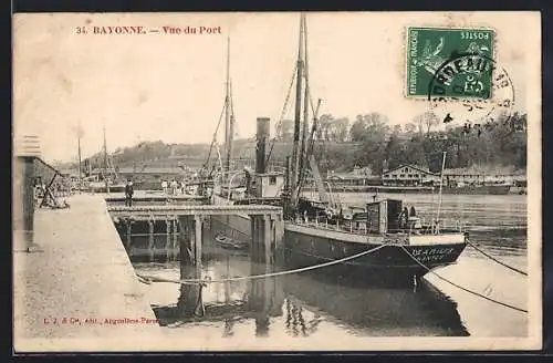 AK Bayonne, Vue du Port