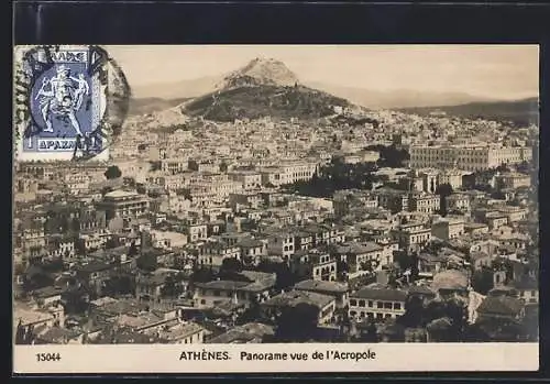 AK Athènes, Panorame vue de l`Acropole