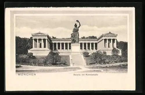 AK München, Bavaria mit Ruhmeshalle