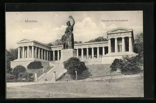 AK München, Bavaria mit Ruhmeshalle