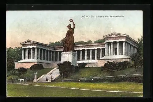 AK München, Bavaria mit Ruhmeshalle