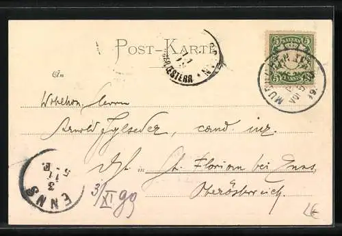 AK München, Bavaria, Vorderansicht mit Ruhmeshalle