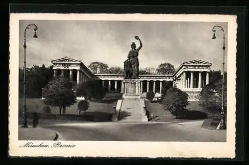 AK München, Bavaria und die Ruhmeshalle