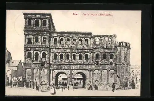 AK Trier, Porta nigra, Stadtseite