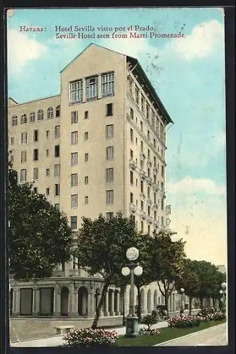 AK Havana, Hotel Sevilla visto por el Prado