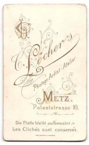 Fotografie C. Löcher, Metz, Palaststrasse 10, Junger Soldat in Uniform des 8. Regiments