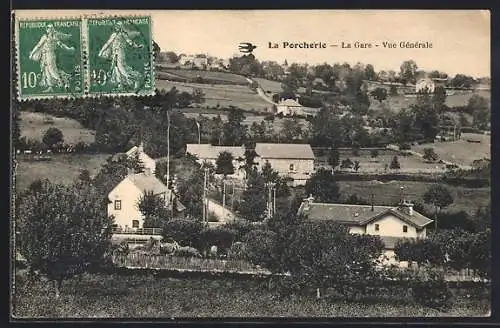 AK La Porcherie, La Gare, Vue générale