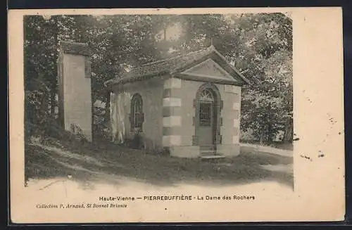 AK Pierrebuffière, La Dame des Rochers