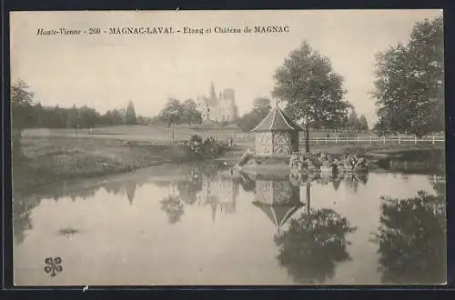 AK Magnac-Laval, Etang et Chateau de Magnac