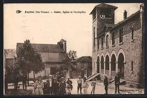 AK Feytiat, Mairie, Eglise et Presbytère