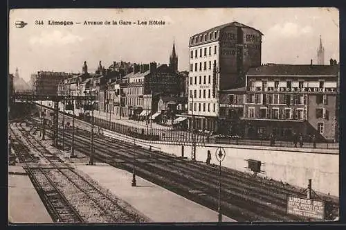 AK Limoges, Avenue de la Gare, Les Hotels