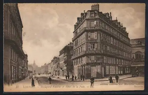 AK Limoges, Boulevard Fleurus et Hotel de la Paix