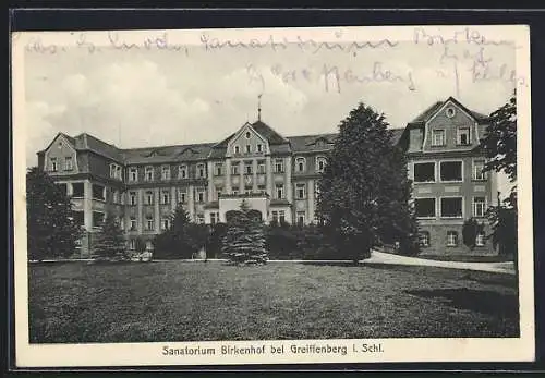 AK Greiffenberg i. Schl., Sanatorium Birkenhof