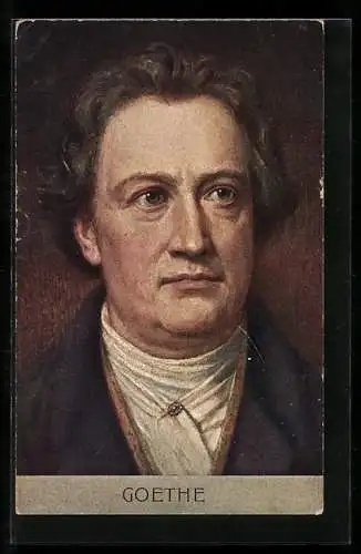 Künstler-AK Portrait des Dichters Goethe