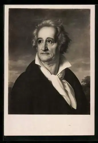 Künstler-AK Johann Wolfagng von Goethe mit Halstuch