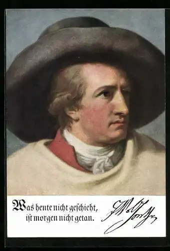 AK Deutsche Männer - deutsche Worte, Goethe