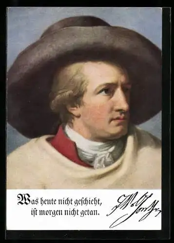 AK Deutsche Männer - deutsche Worte, Goethe