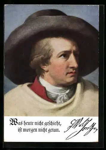 AK Deutsche Männer - deutsche Worte, Goethe