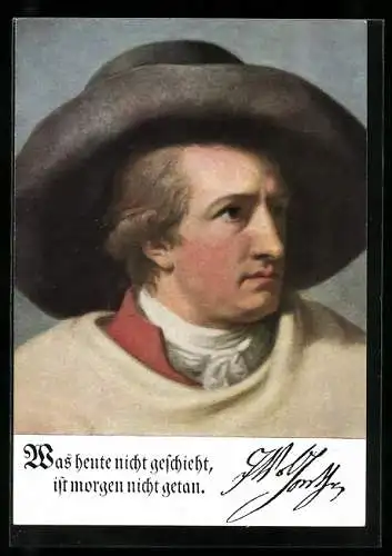 AK Deutsche Männer - deutsche Worte, Goethe