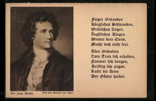 AK Der junge Goethe, Kurzes Gedicht