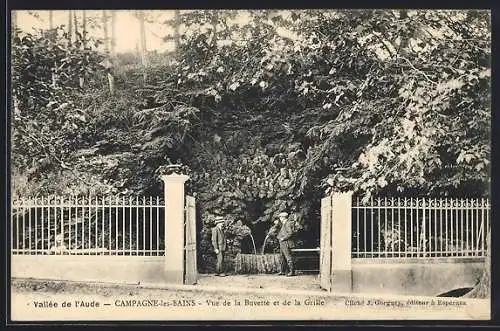 AK Campagne-les-Bains, Vue de la Buvette et de la Grille