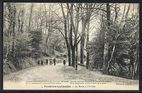 AK Fontiers-Cabardès, La Route à l`arrivée