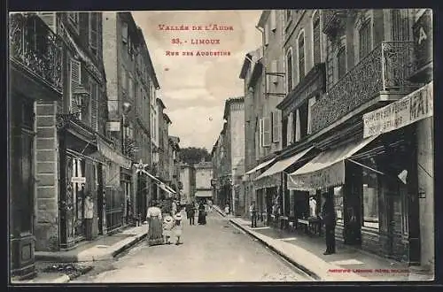 AK Limoux, Vallée de l`Aude, Rue des Augustins, Strassenpartie