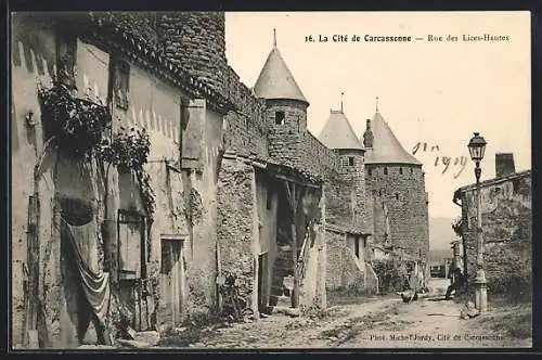 AK La Cité de Carcassonne, Rue des Lices-Hautes